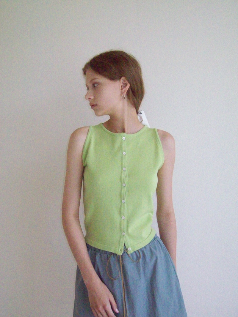 Proust Knit Top Yellow Green