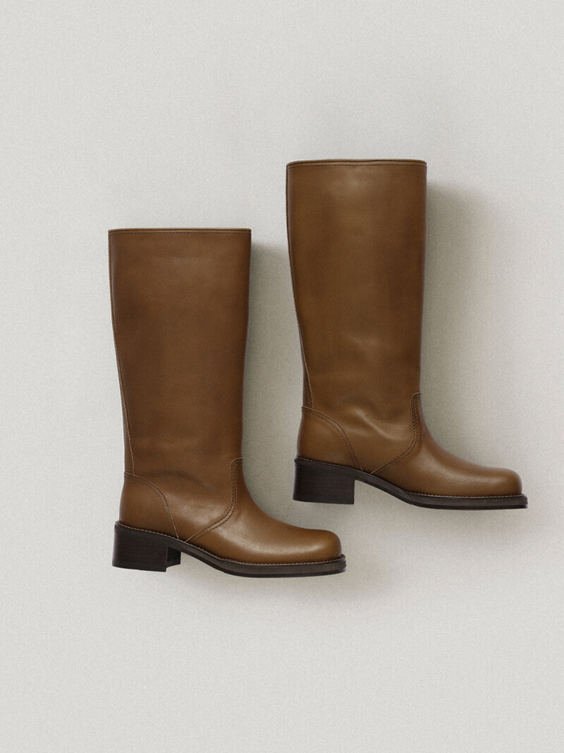 Tan Guiliver Knee Boots