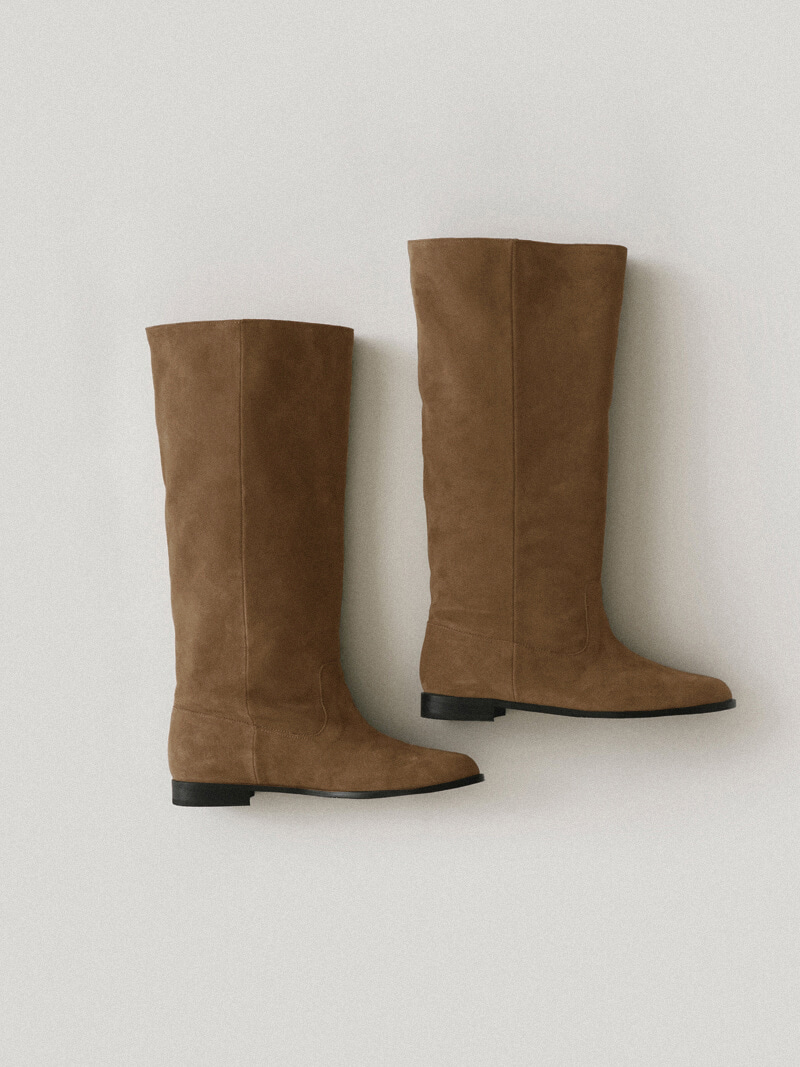 Holmes Knee Boots Camel Brown
