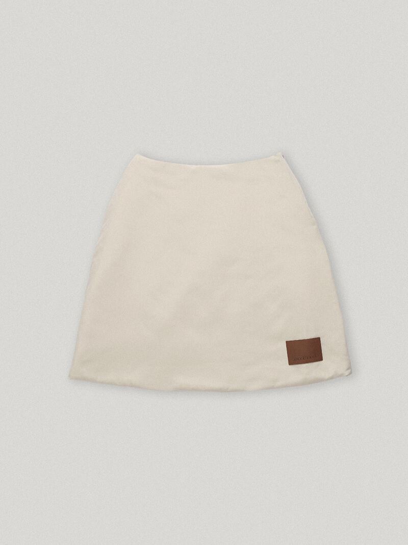 Polar Padded Midi Skirt Cream
