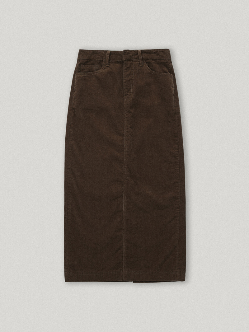 Brynn Brown Corduroy Skirt