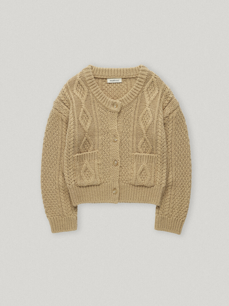 Chalets Cable Cardigan Caramel